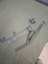 Genuine NOS G.I. Vietnam Era OD Green Canvas M1C Airborne Helmet Chin Straps/Cup