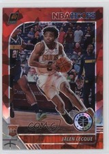 2019 Panini NBA Hoops Premium Stock Red Cracked Ice Prizm Jalen Lecque #254 1ay9