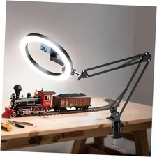 Ultra Bright 18W Ring Light for Desk with Overhead Phone Mount   18W  on Desk