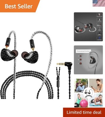 Lightweight Dual Driver Earbuds - HiFi Stereo Sound & Noise Isolation Technology