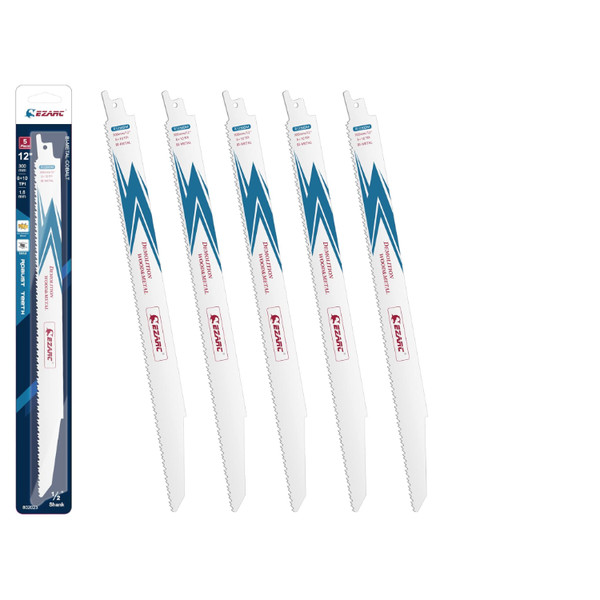 Ezarc SäBelsäGebläTter R1230DM 300Mm 10 ZäHne Bi-Metall FüR Holz Metall 5Er Pack-image