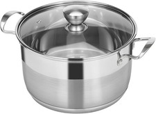 5 Qt Dutch Pot Stainless Steel Stock Cooking Induction Pot W/ Lid Pasta Soup