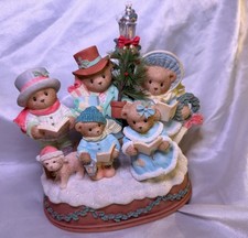 Cherished Teddies Musical Christmas Figurine With Light. Item 4002848