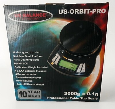 US Balance US-Orbit-Pro Balance Table Top Digital Scale With Bowl 2000 G X .1