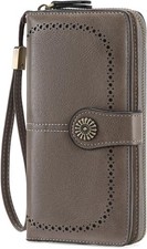 GOIACII Ladies Purse RFID Blocking Womens Wallet Wristlet Clutch Large Capacity