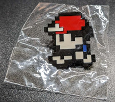Pok mon - Ash Ketchum - Pin Brooch Collectible - 8 Bit - Pixelated - NEW