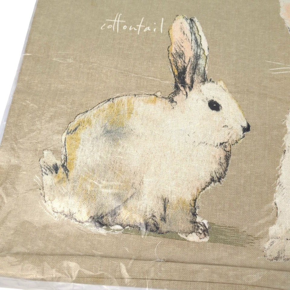NIP Pottery Barn Bunny Cottontail Rabbit Print Lumbar Pillow Cover EASTER 16x26” - Image 2 of 4