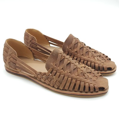Nisolo Men\'s Woven Leather Huarache Sandals in Tan Nisolo Huarache Slip On Men main image 2