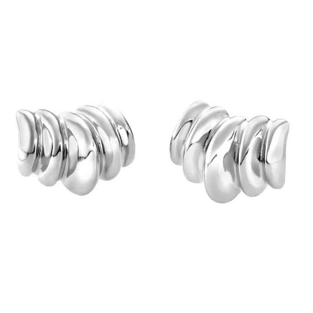 BREIL TJ2196 – Orecchini Donna In Acciaio Silver Con Cristalli Lilla – Collezione Mezzanotte, Misura Unica