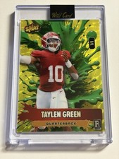 Taylen Green 2026 Wild Card Splat Luck Strike Green Vinyl Rookie #d 1/1 Arkansas
