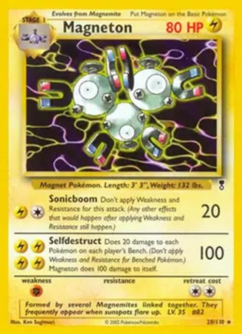 Magneton - 28/110 - Pokemon Legendary Collection Rare Card WOTC NM