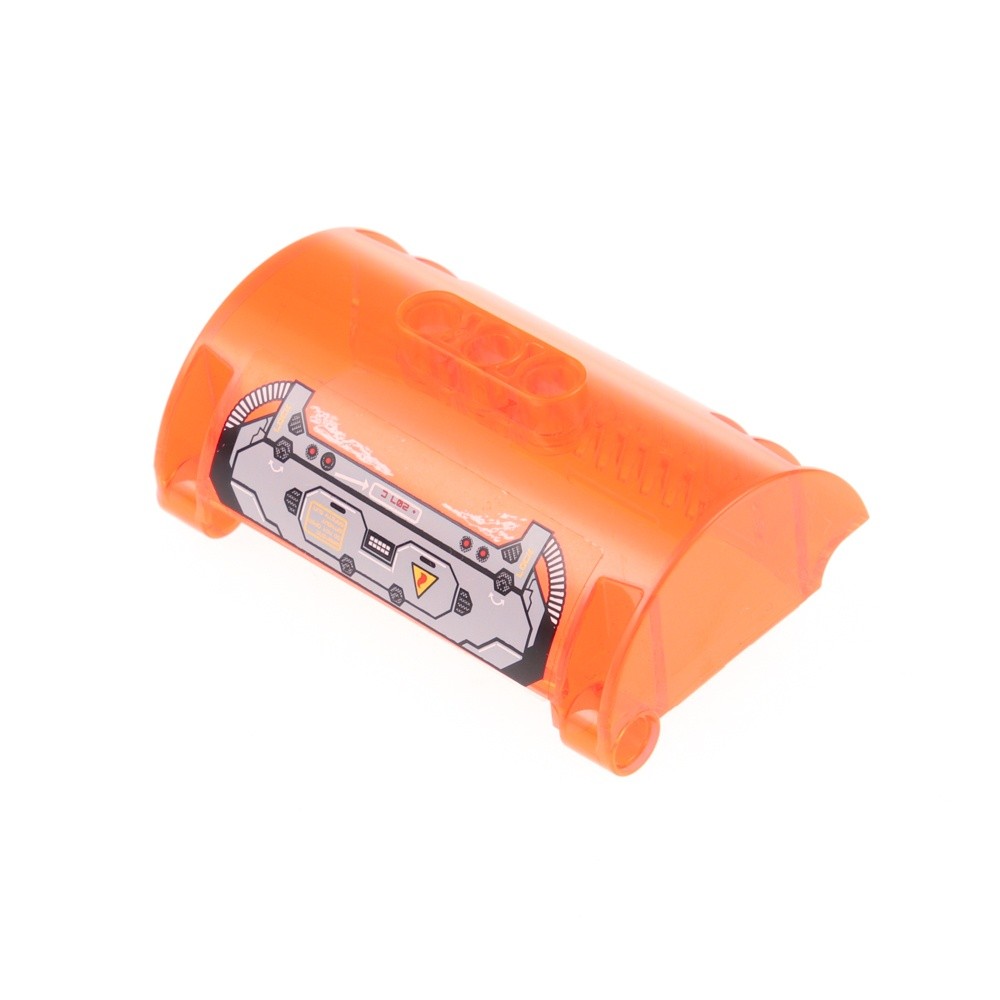 1x LEGO Cylinder Half 3x5x8 Trans Neon Orange LOCK 207 C 15361pb005