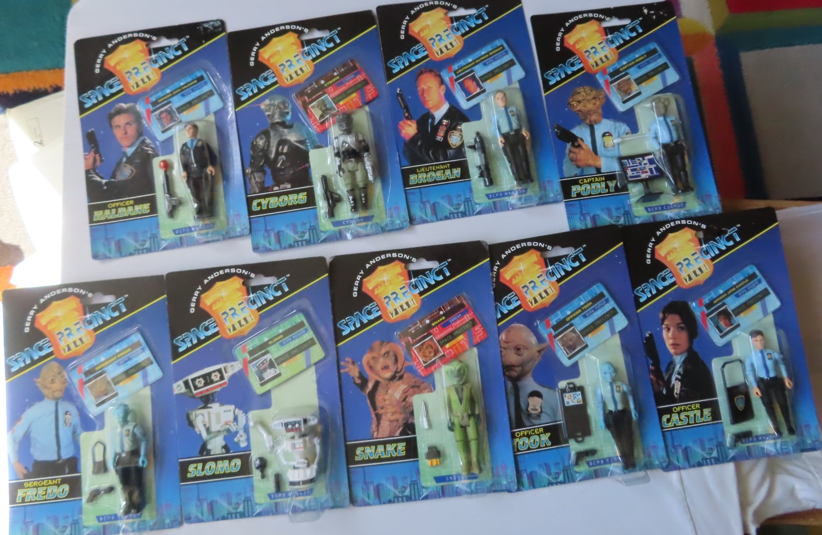 Gerry Anderson Space Precinct x 9 figures by Vivid in 1994