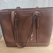 Michael Kors Brown Zip Top Tote Shoulder Bag ...