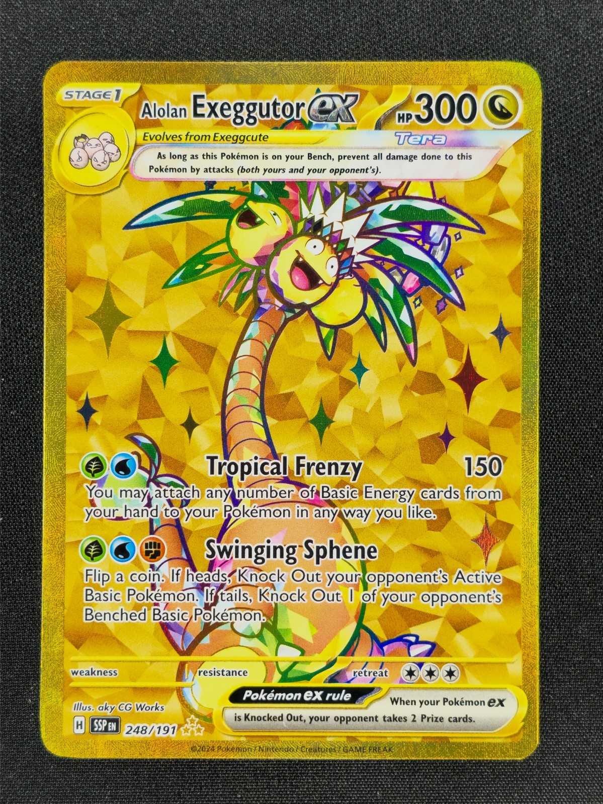Alolan Exeggutor ex 248 Pokemon SSP Surging Sparks 2024 NM 🔥🔥🔥