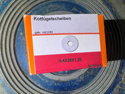 Dresselhaus  Verzinkte Unterlegscheiben 6,4x20x1,25mm 50St / ContPal2aK2