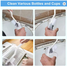 11Pcs Crevice Cleaning Brush Set Hard Bristle for Kitchen Bathroom Sink Bottle