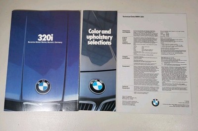 Vintage 1981 BMW Dealership Sales Brochure 320i Color Upholstery Technical Data