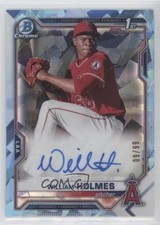 2021 Bowman Sapphire Edition Aqua Refractor 9/99 William Holmes Auto 5h0