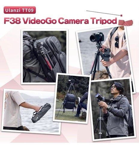 TT09 Video-Go Carbon Fiber Travel Camera Tripod w F38 Quick Release Fluid Head - Picture 6 of 23