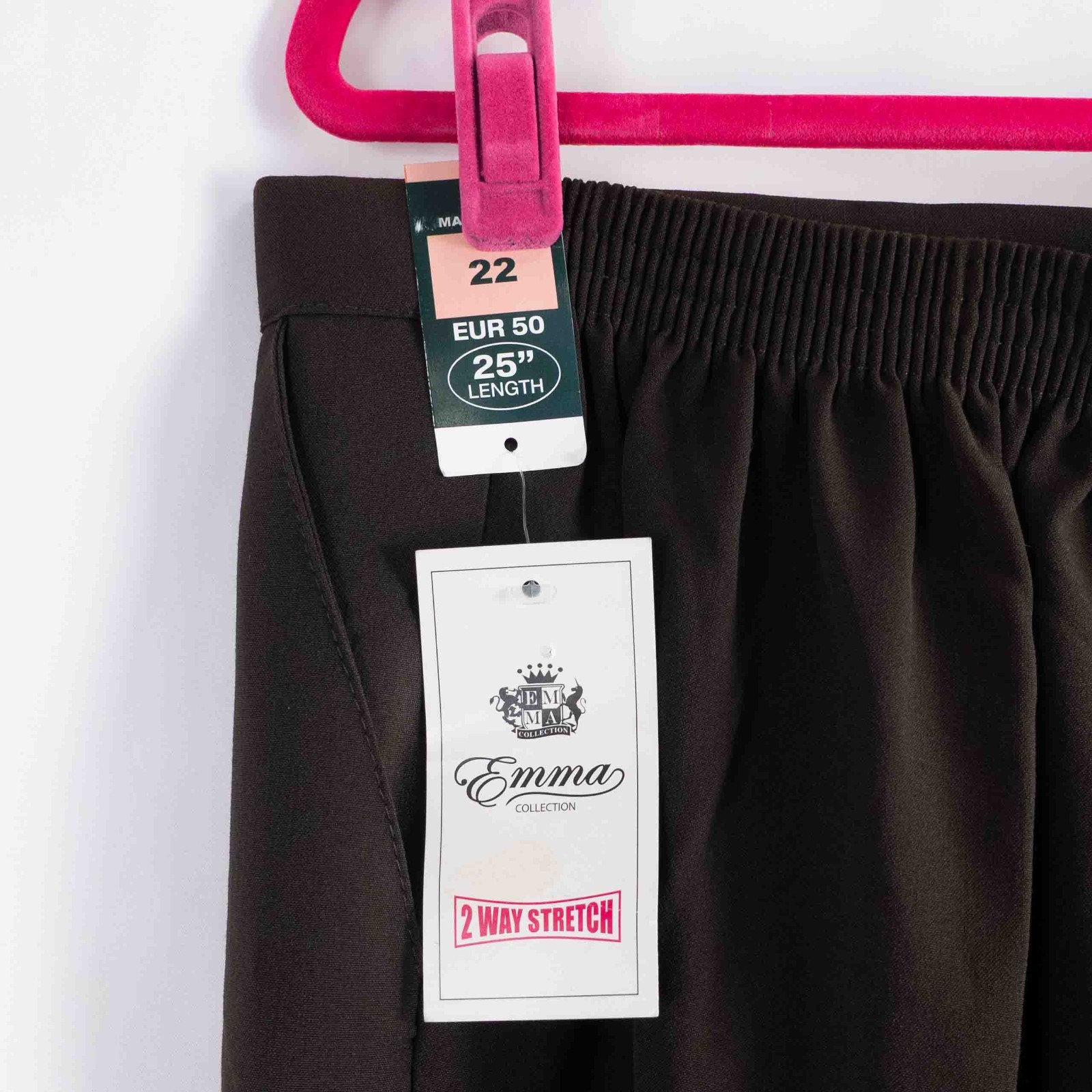 Emma Collection Brown Elasticated 22 Trousers NWT RRP £17.00 image 5