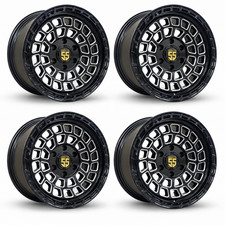 17 Inch Gloss Black Milled Wheels Only No Tires Rims 6x139.7 Double Five Db3 17 Inch Gloss Black Milled Wheels Only No Tires Rims 6x139.7 Double Five Db3