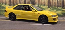 **READ** 1/18 AutoArt 1997 Subaru Impreza WRX Type R Yellow Diecast 