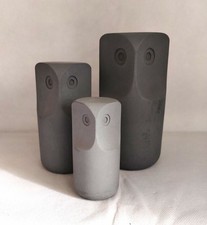 IKEA TONAD HENRIQ PREUTZ DESIGN GRAY STONE CEMENT OWL DECOR 3 FIGURE SET