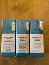 IZKUT Tartar  Plaque Solution Toothpaste-Eliminates Bad Breath LOT OF 3 NIB