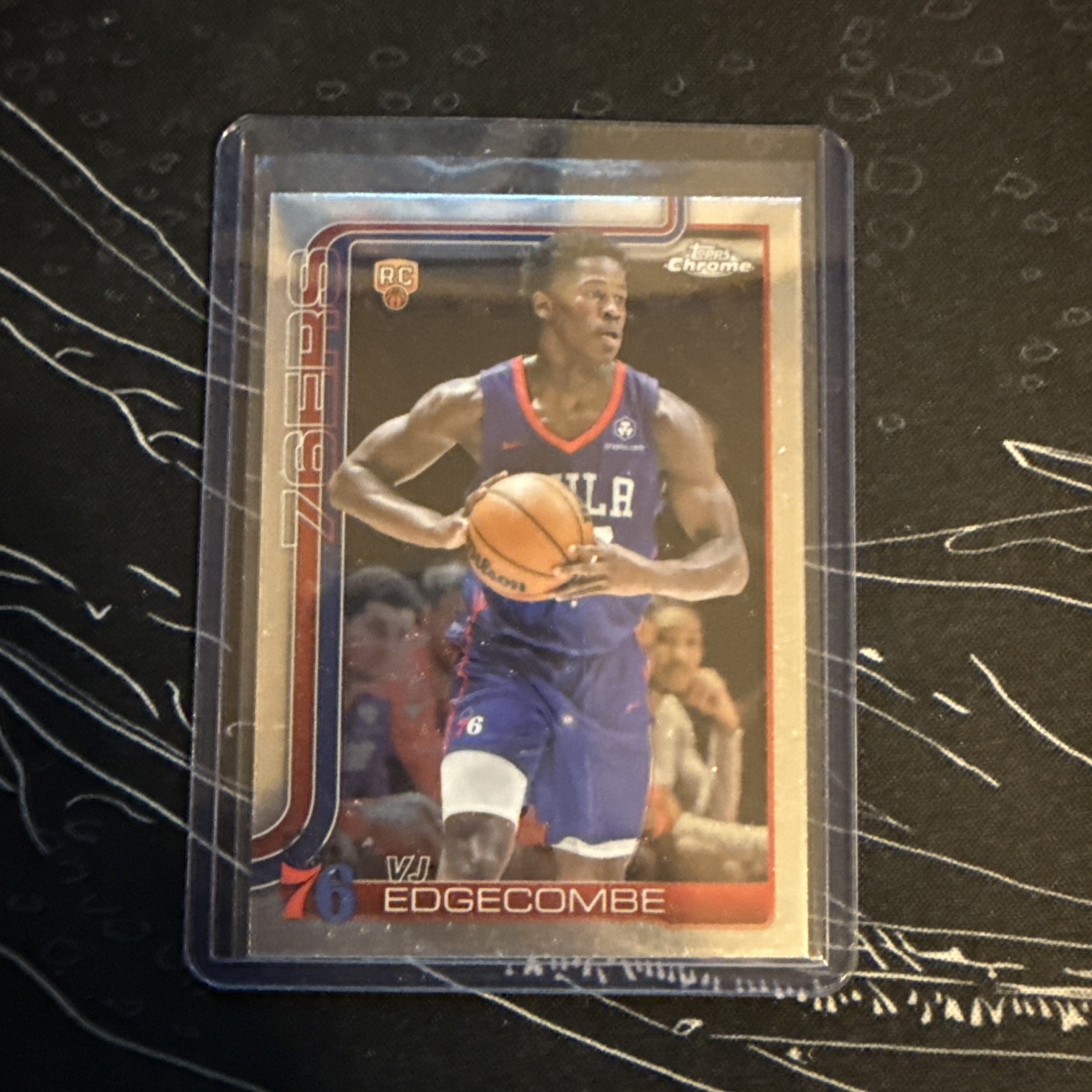 2025 26 Topps Chrome Refractor VJ Edgecombe RC Philadelphia 76ers #253