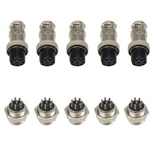 Aviation Plug Connector GX16 8 Pin Panel Metal Mount Aviation Connector Adapter