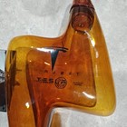 TESLA Tequila Empty Decanter Bottle Collector Amber Lightning Bolt With Stand — photo 4