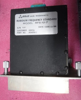 EG &G   RUBIDIUM STANDARD   WITH HEATSINK SN 510   FREE SHIPPING