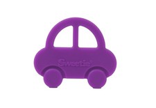 Sweetie Teether Teething Car Toys Silicone for 3 Month, Purple