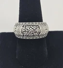 JAI John Hardy Sterling Silver Floral Scroll Wide Band Ring Size 9 13g 925 Thail