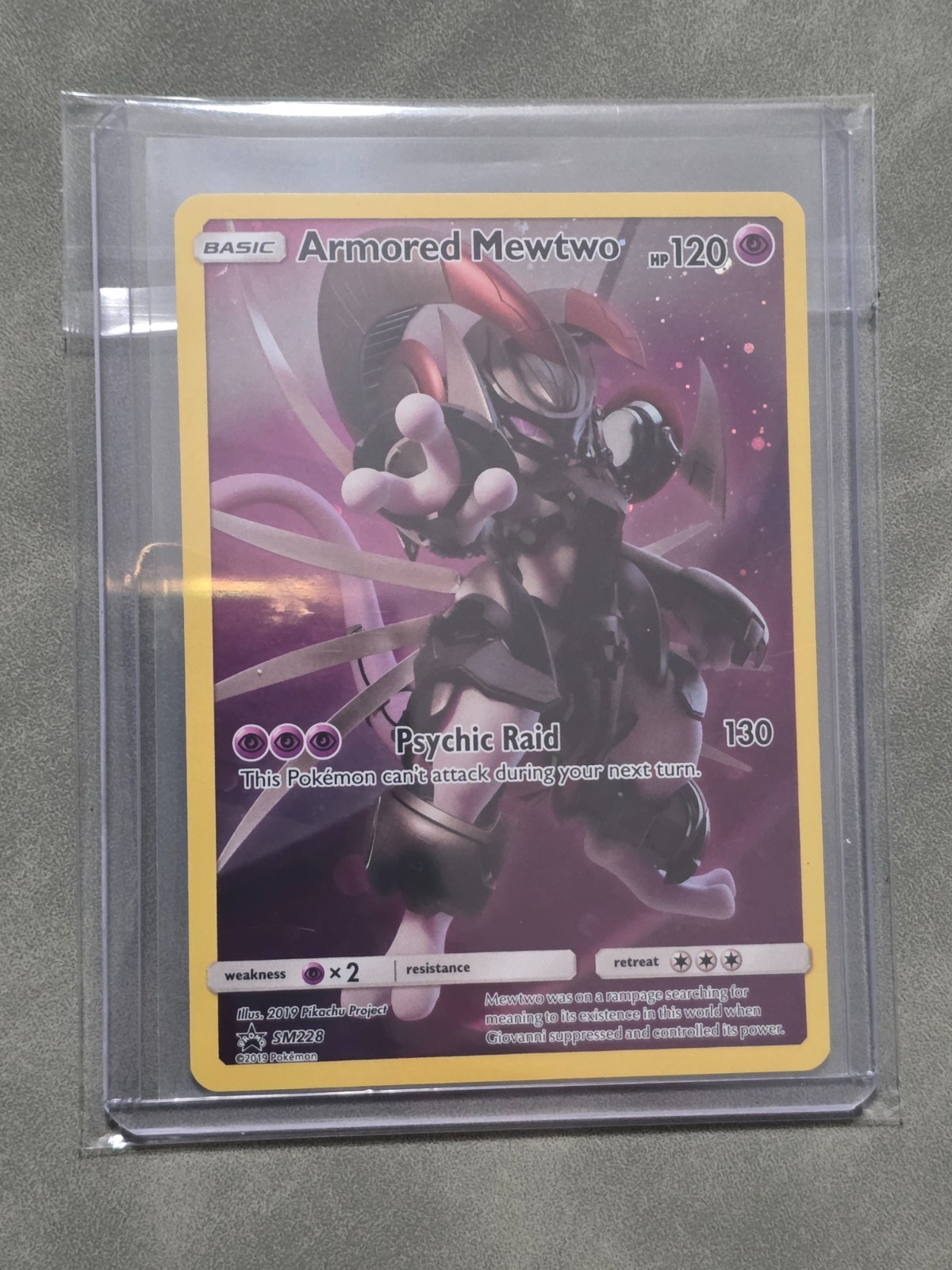 Armored Mewtwo SM228 Sm Holo Promo Pokemon TCG NEAR MINT CONDITION CARD
