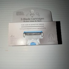 3 Blade Cartridges Pubic Hair & Skin For Hair In Sensitive Areas