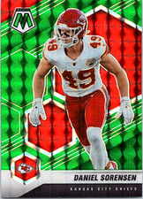 2021 Panini Mosaic Football Green Prizm #7 Daniel Sorensen Chiefs 