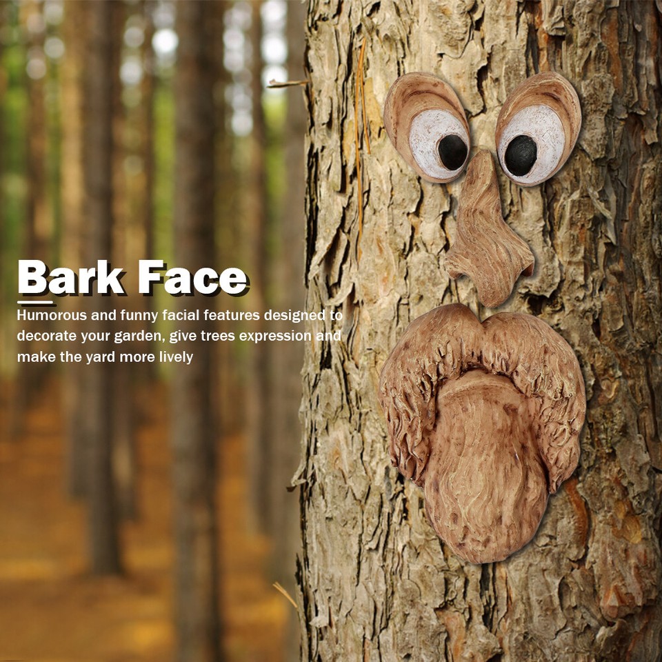 Resin Tree Monsters Face DIY Bark Face Decoration Halloween Easter