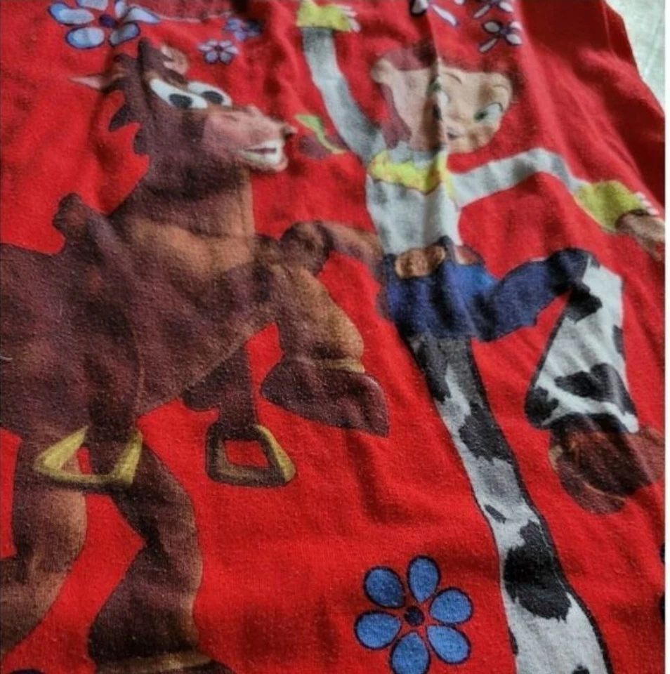Vintage Disney Store Jessie Toy Story Nightgown Pajamas Bullseye Red Cowgirl - Image 3 of 4