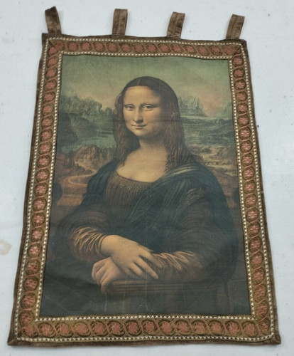 Vintage French Mona Lisa Lovely Scene Home Decor Wall Hanging Tapestry 69x51 cm