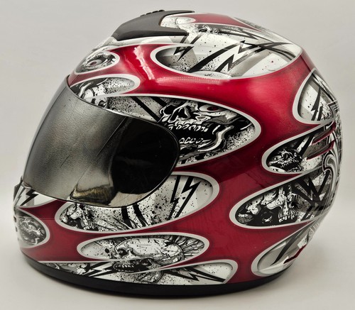 Bell Arrow Helmet Graphic Red Skull Size L (Lining Needs Replaced) - 第 1/18 張圖片