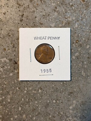 1955 Lincoln Cent - Wheat Cent Coin 1c - ME100