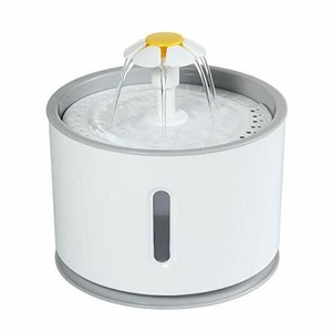 Détails Sur Aolvo Fontaine à Eau Pour Chat Et Chien Fleur Avec Filtre Et Led Lumineuse
