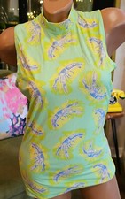 J. Crew Rashgaurd Sleeveless Lime Green Shrimp MED