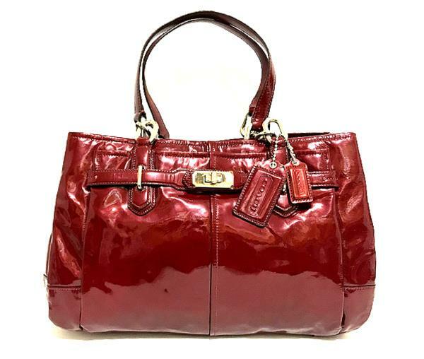 ◎y2k◎COACH Patent 2way Hund Bag Wine Red $230 free shipping 💌SOLD Y2K Coach Cherry Red Patent