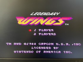 Legendary Wings, Nintendo Entertainment System NES, 1988, Cart Only, Tested