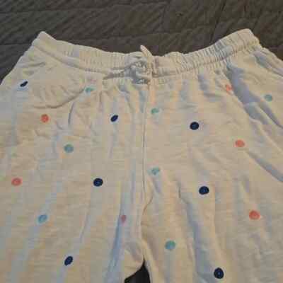 crown & ivy  polka dot sweat pants