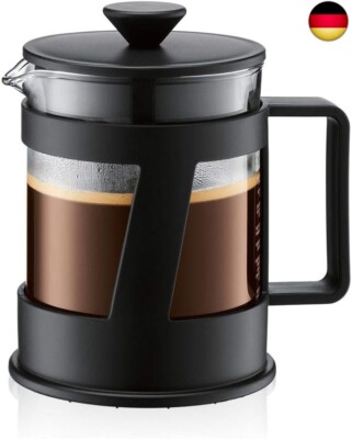 Bodum CREMA Kaffeebereiter (French Press System, Permanent Edelstahl-Filter,