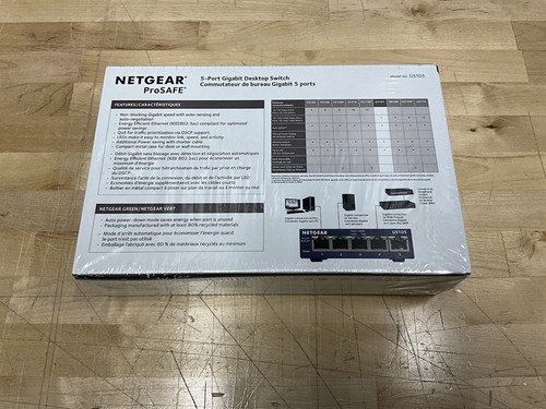 Netgear ProSAFE GS105 5-Port Gigabit Ethernet Unmanaged Switch Brand New in Box - Picture 5 of 6